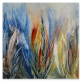 Melitta Winkler "Blue-jungle" 100x70, FEINSCHICHTtechnik