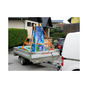 Melitta Winkler der Obelisk "Elementa-magica" - Abtransport nach Gleisdorf zur Vernissage am Hauptplatz Gleisdorf