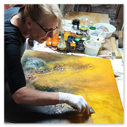 Melitta Winkler at work mit "Fire"