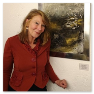 Melitta Winkler mit der Acrylkomposition "Das silberne Tal"