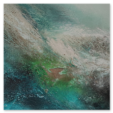 Bild Melitta Winkler "Million islands" 100x80, Collage mit Pigmenten und Sand