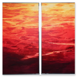 Melitta Winkler "Simply-red" Diptychon 140x100, FEINSCHICHTtechnik